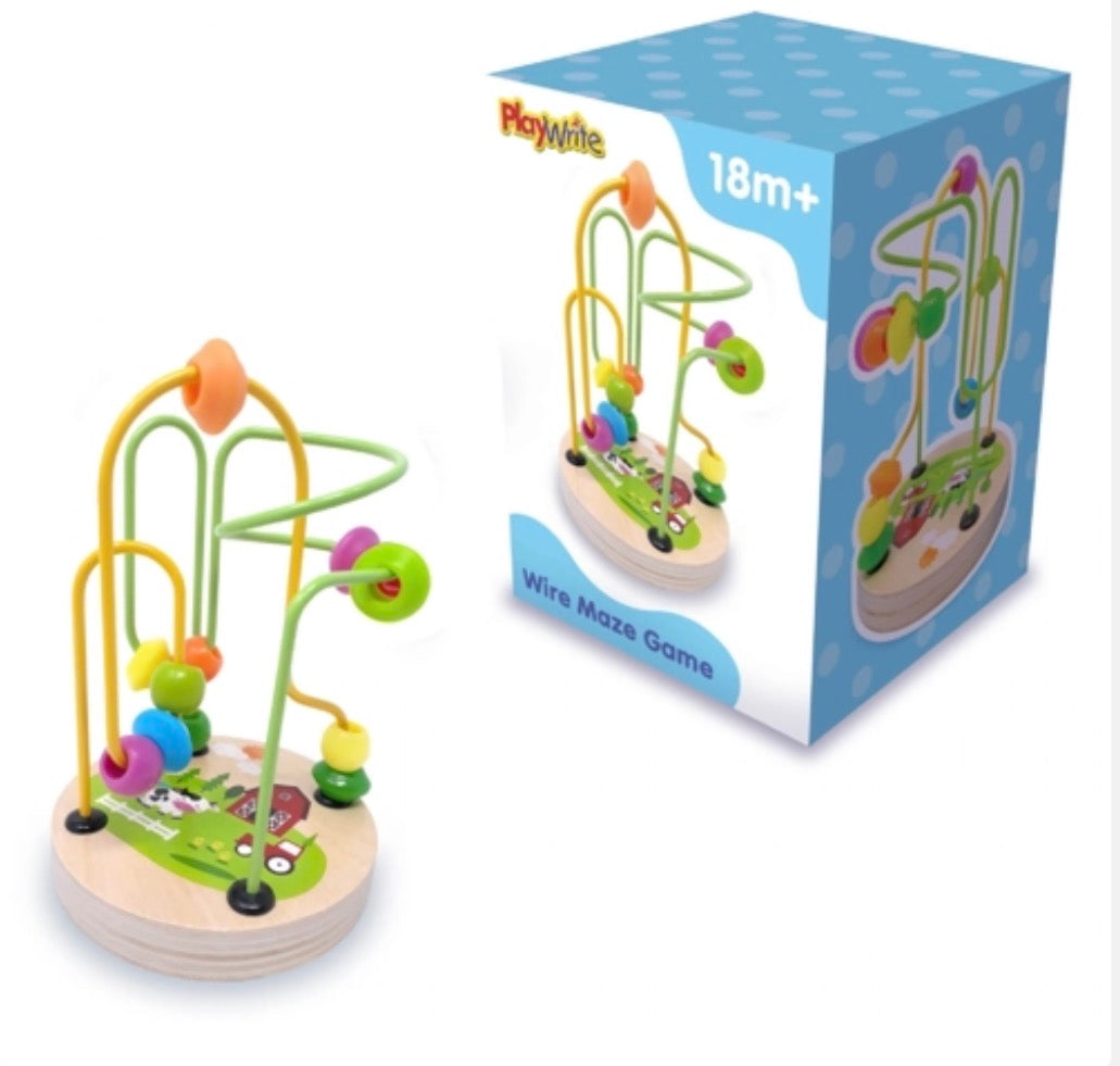 Wooden wire maze game