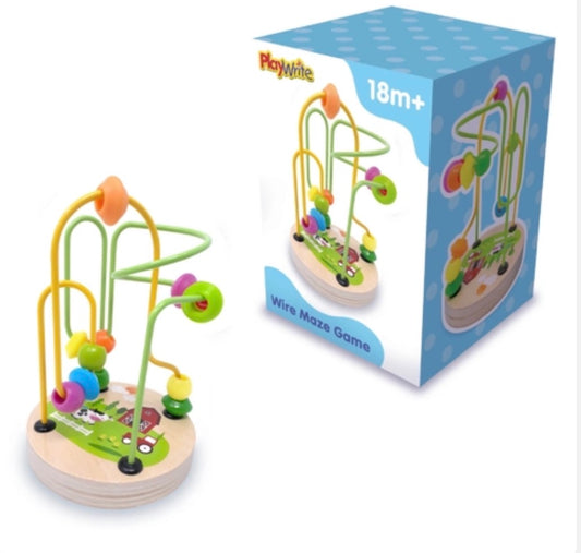 Wooden wire maze game